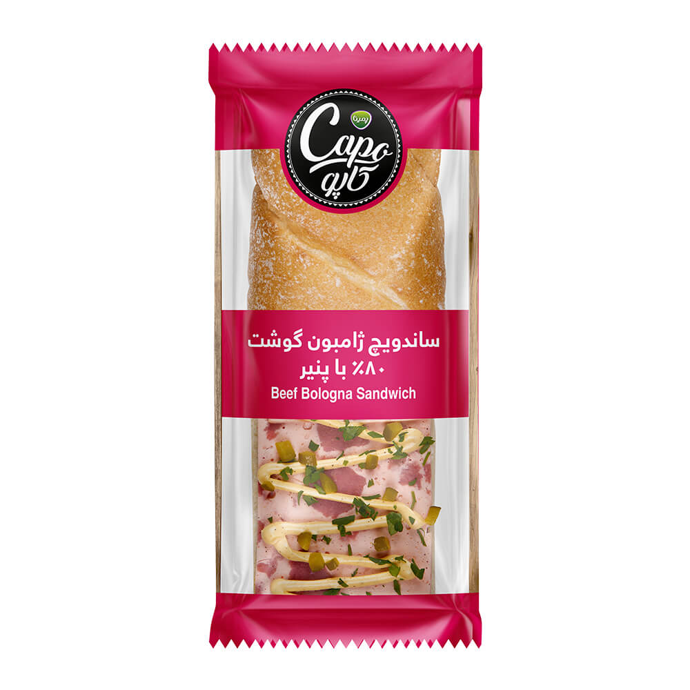 6260161410207 ساندویچ چاباتا ژامبون گوشت 80 درصد پمینا کاله - تصویر 1