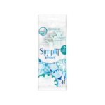 خودتراش زنانه 2 تیغه مدل simply venus ژیلت 4 عددی