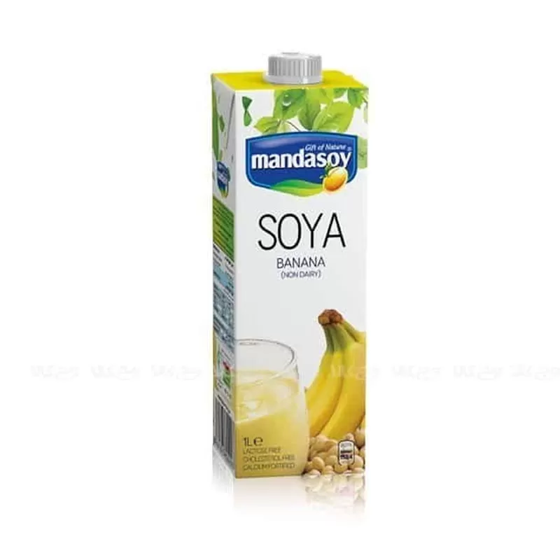 6261865800097 شیر سویا با طعم موز مانداسوی 1 لیتری - تصویر 1