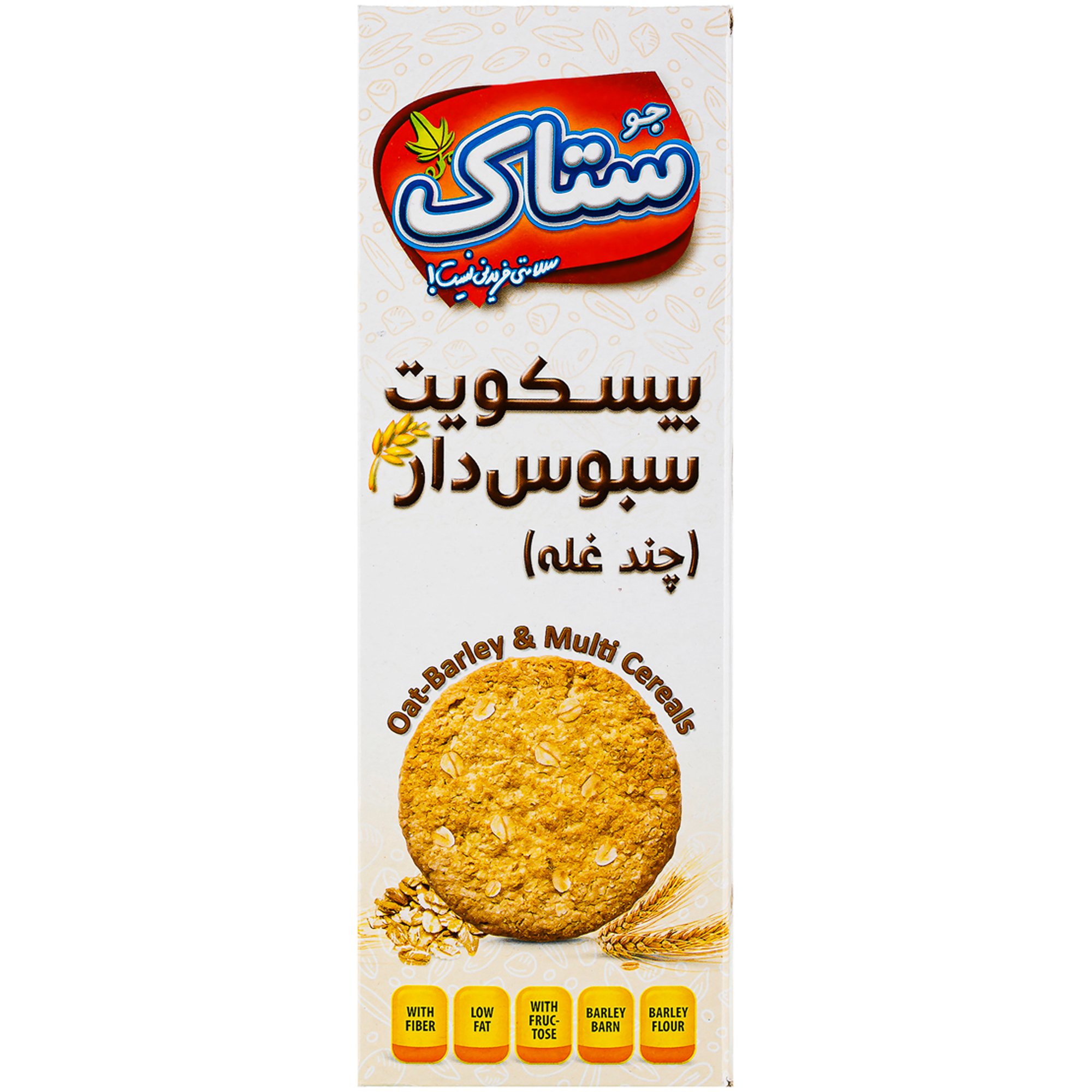 6262577500329 بیسکوییت جو سبوس دار چند غله ستاک 350 گرمی - تصویر 1