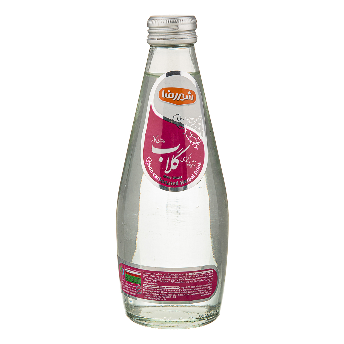 6269389700381 نوشیدنی گلاب شیشه ای شیررضا 310 میلی لیتر - تصویر 1