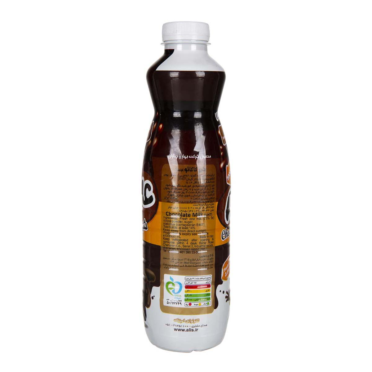 6262624902953-3 شیر کاکائو بطری عالیس 1 لیتری - تصویر 1