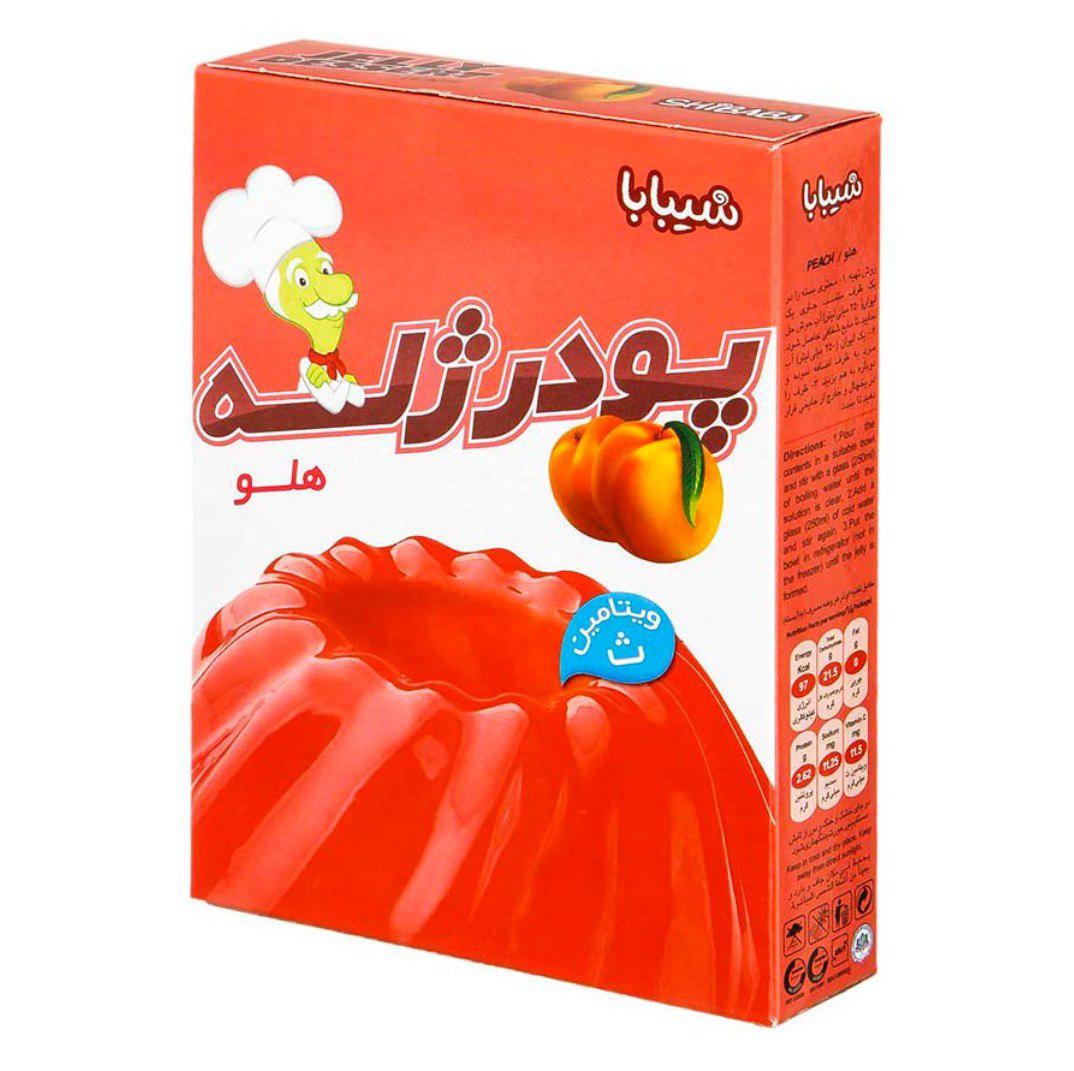 6260101403849_wecobox پودر ژله هلو شیبابا 100 گرم - تصویر 1