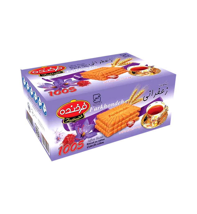 6260222600929_wecobox فرخنده بیسکوئیت زعفرانی 1005 گرمی - تصویر 1